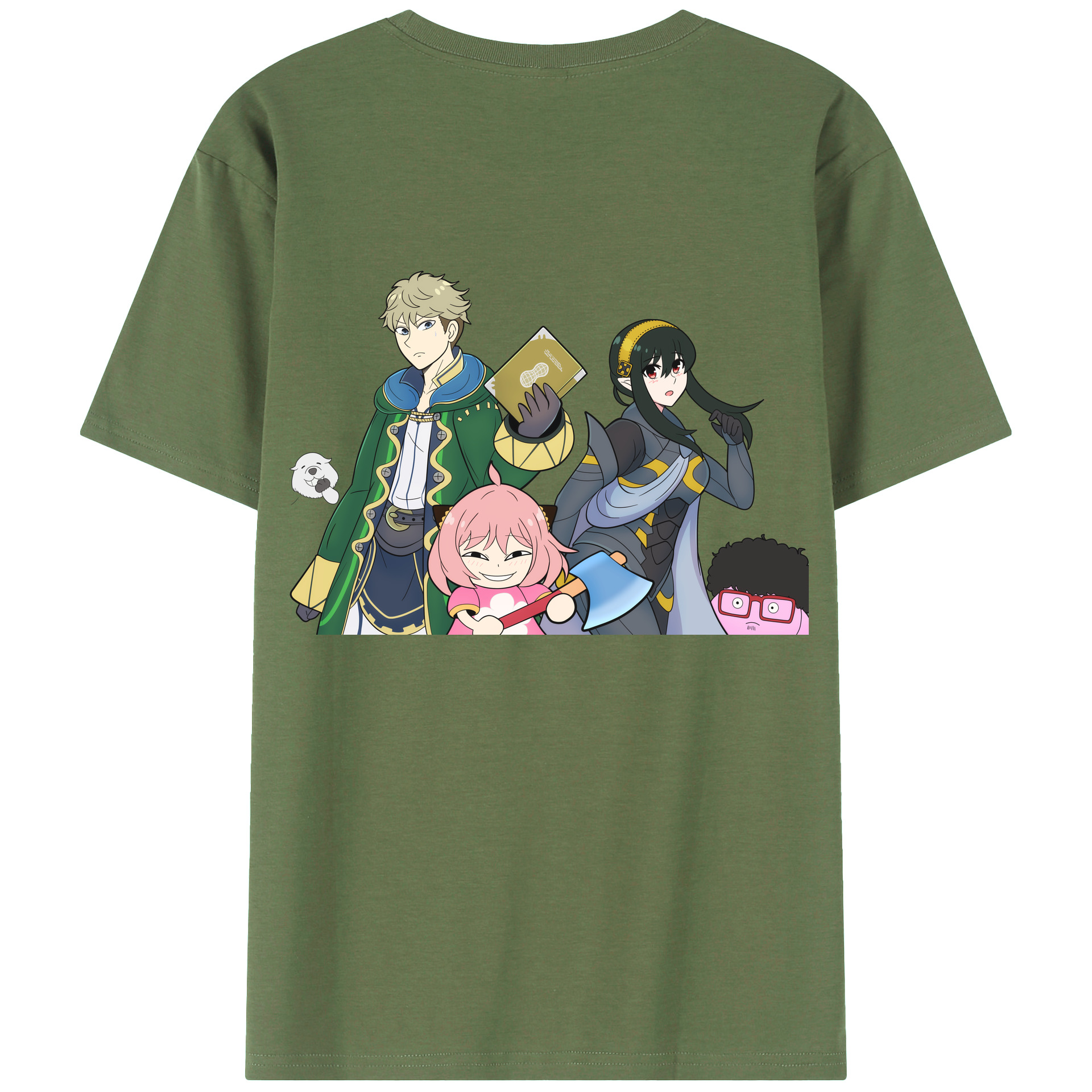（画像用） SPY×FAMILY间谍家家酒 綿100％ メンズ半袖Tシャツ（バックプリント） 通気性